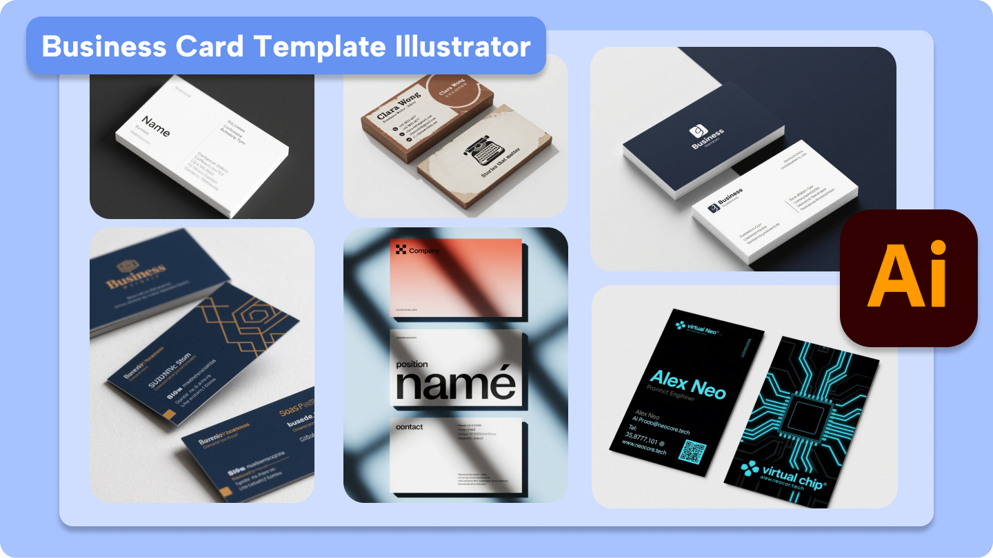 business card template illustrator