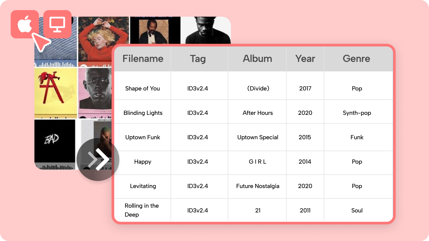 Trabalhos MP3 tag software:
