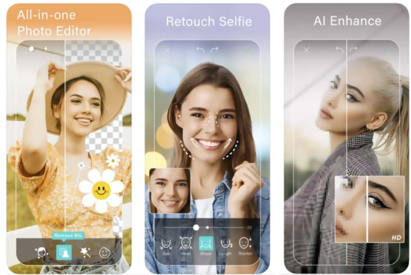 Interfaz de YouCam Perfect - La mejor aplicación gratuita de fotos vintage