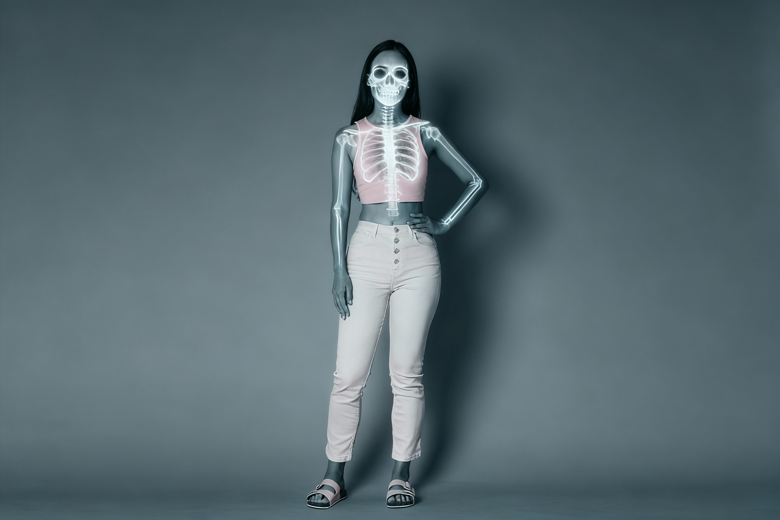 Skeleton X-ray glow filter