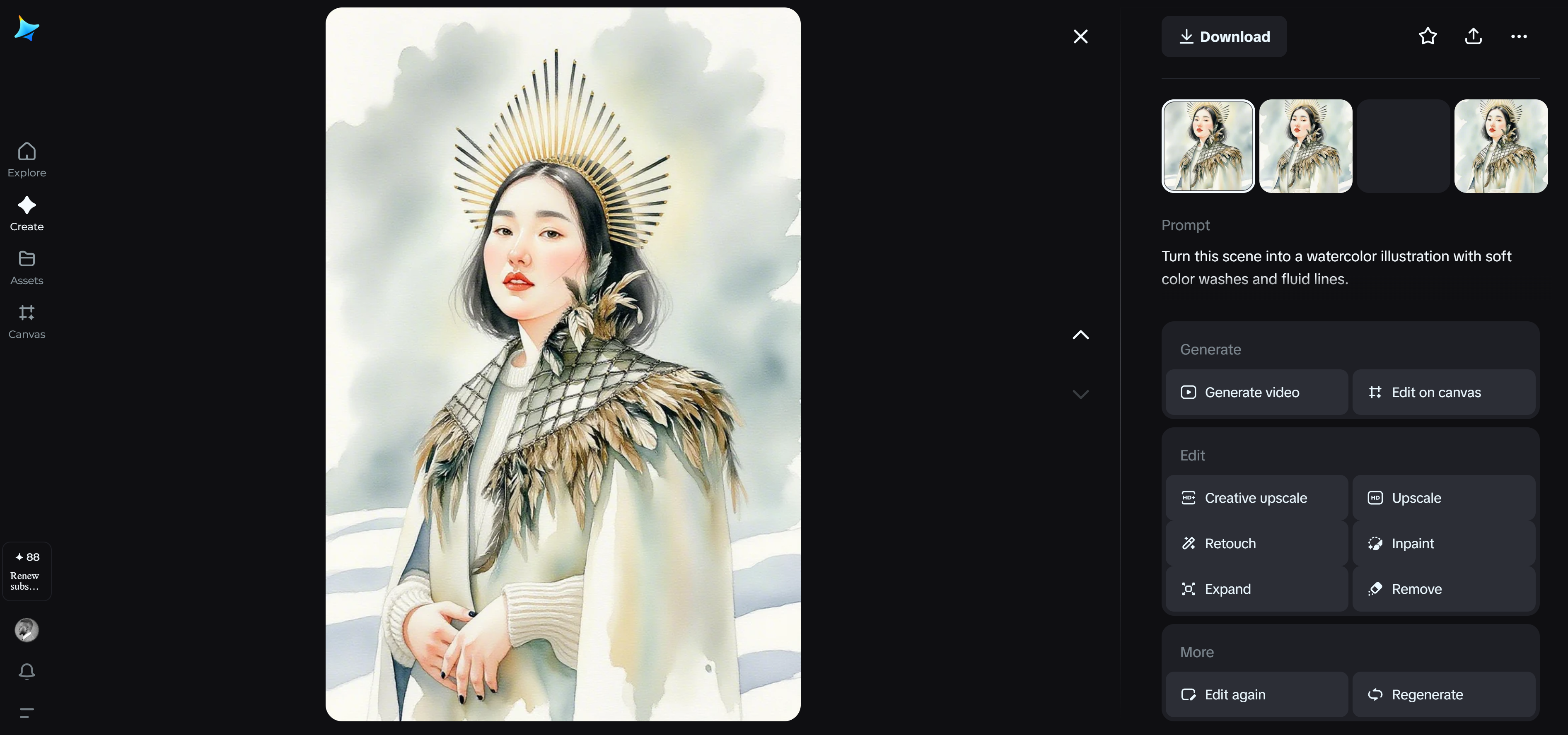 Sanatsal illüstrasyon remiksi