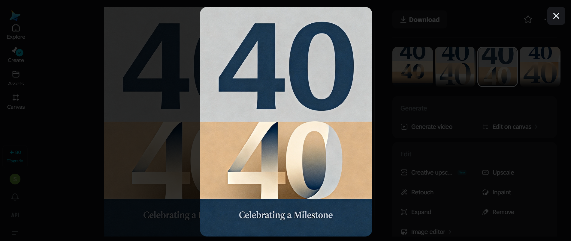 Birthday poster design idea: milestone celebration poster