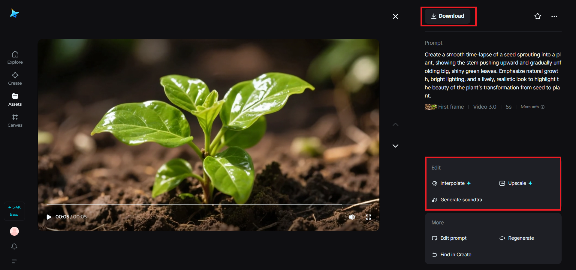 Edit and download the