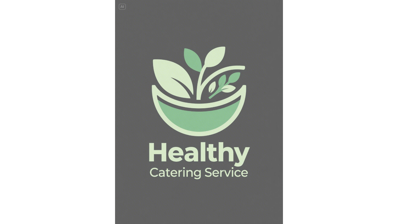 Gesundes Catering-Logo für Wellness-Veranstaltungen