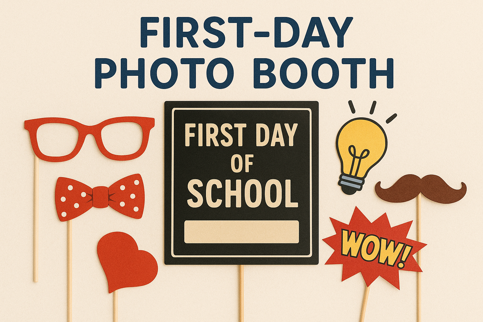 Fotostand am ersten Schultag