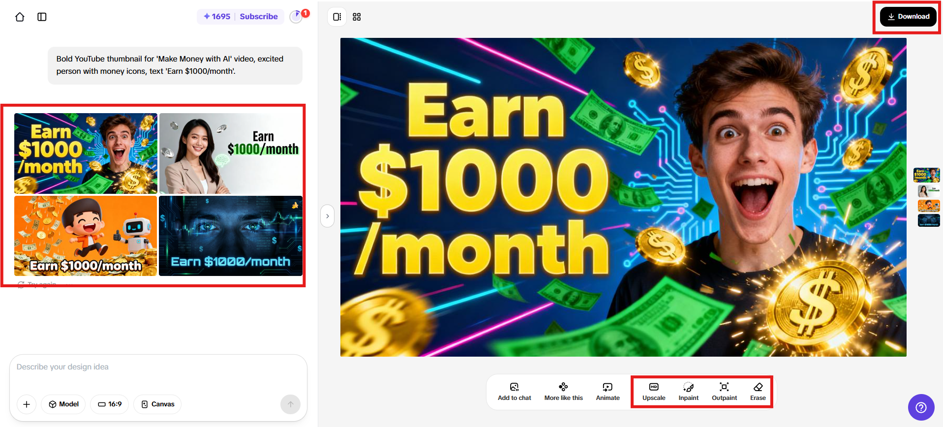 I-edit at i-download ang disenyo