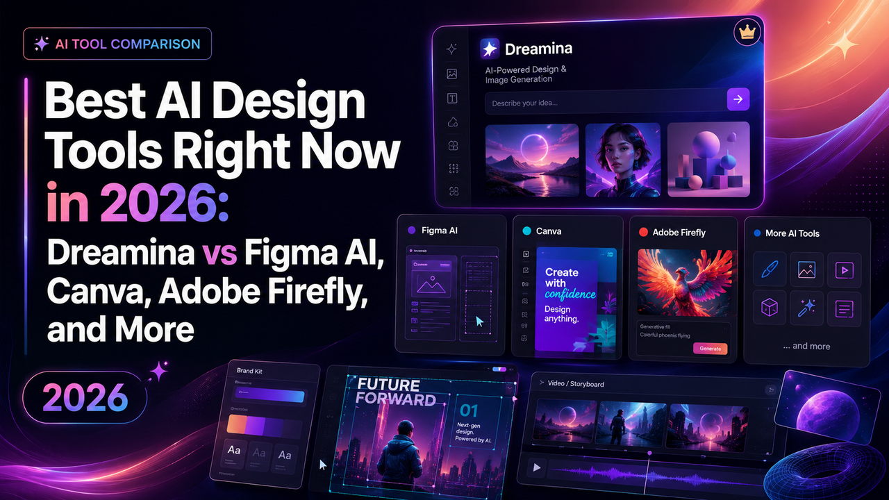 Best AI Design Tools Right Now in 2026: Dreamina vs Figma AI, Canva, Adobe Firefly, and More