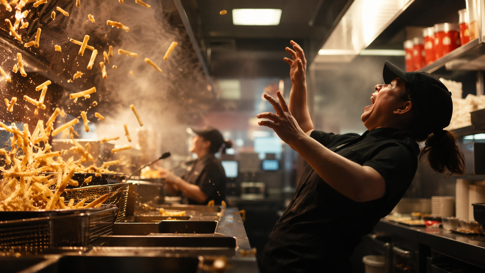 Dreamina AI Fast Food Drama Generator Prompt Beispiel 2: Burger Close-Up Szene