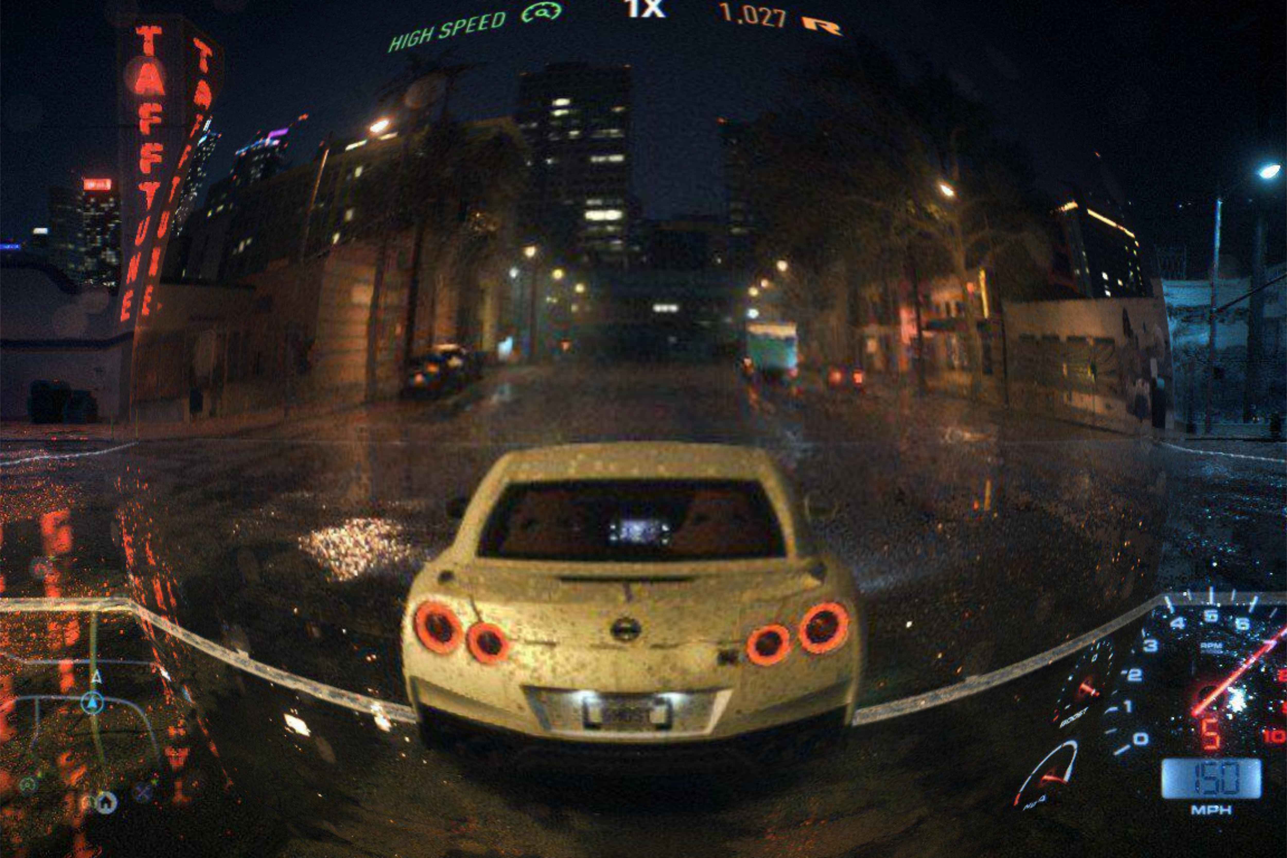 Fisheye lens effect usage in video games