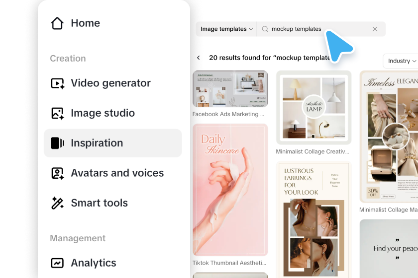 Find inspiration and choose a template