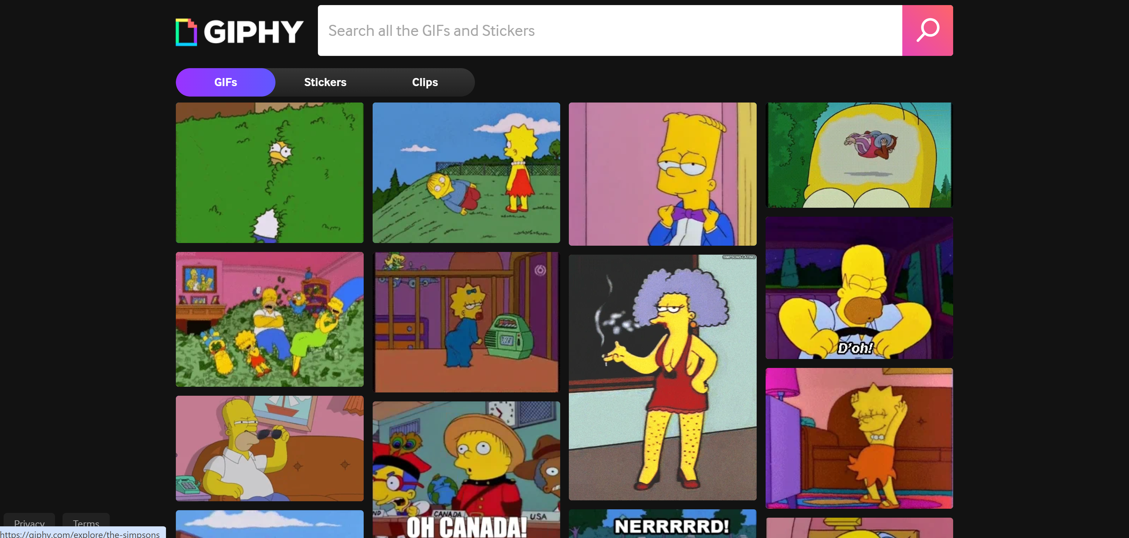 Ferramenta de memes Giphy