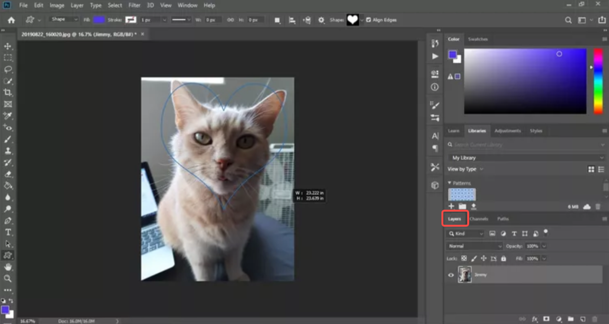 Merge photos via shapes