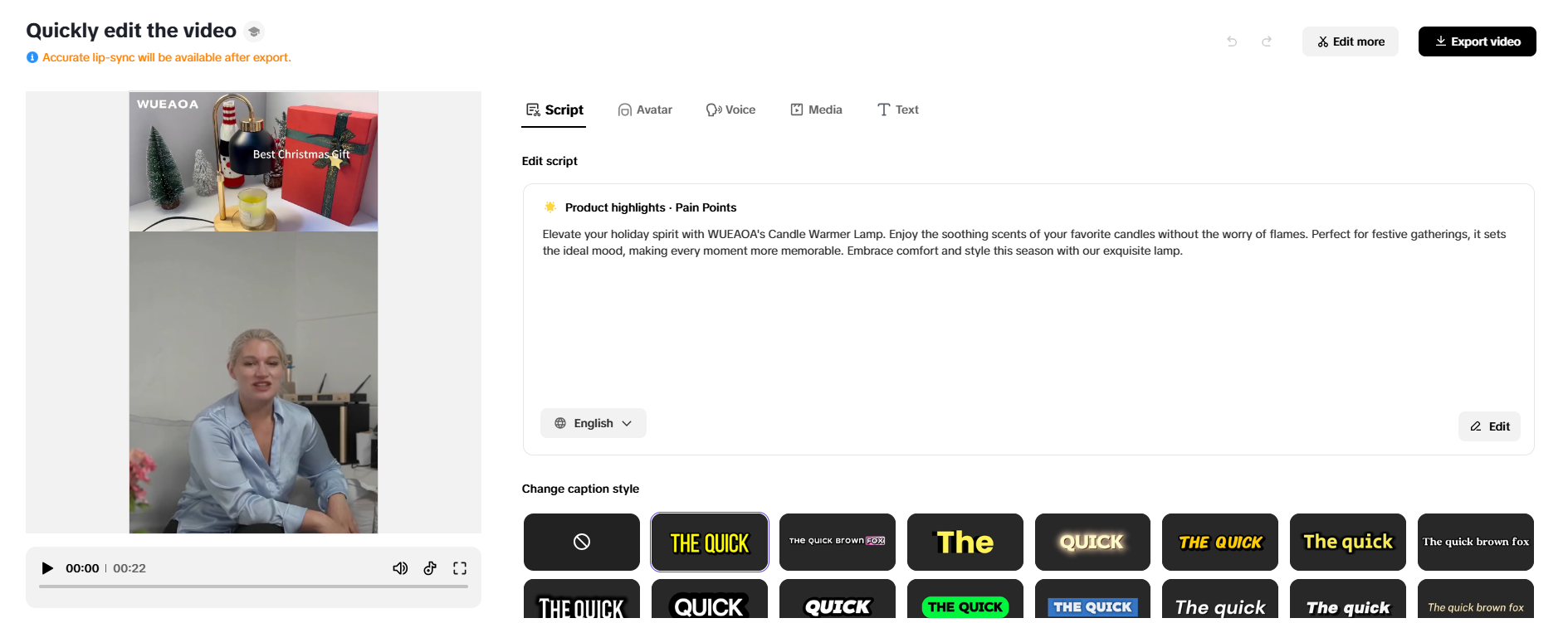 Seamless text-to-video conversion