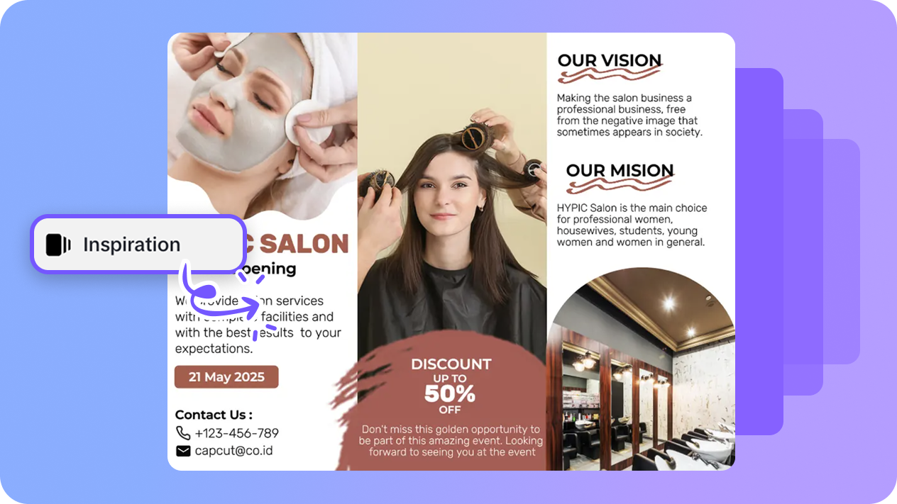 Choose from professionally designed brochure presets