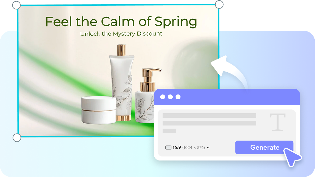 ブランドマーケティングのためのシームレスなテキストからポスター生成