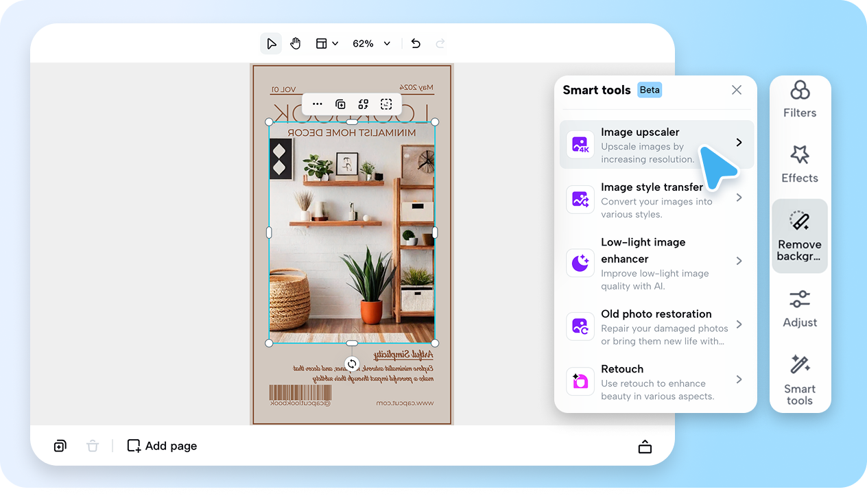 Preset book cover templates