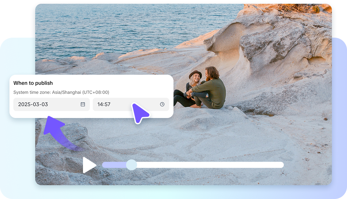Quickly schedule posts for social accounts