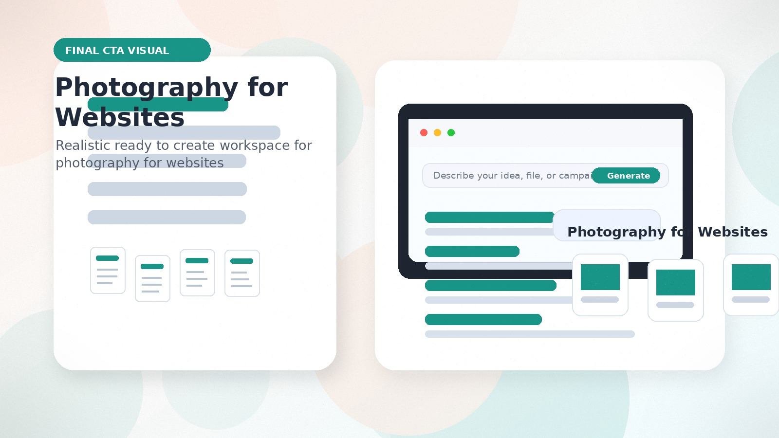 Photography for Websites realistic final CTA visual visual for photography for websites