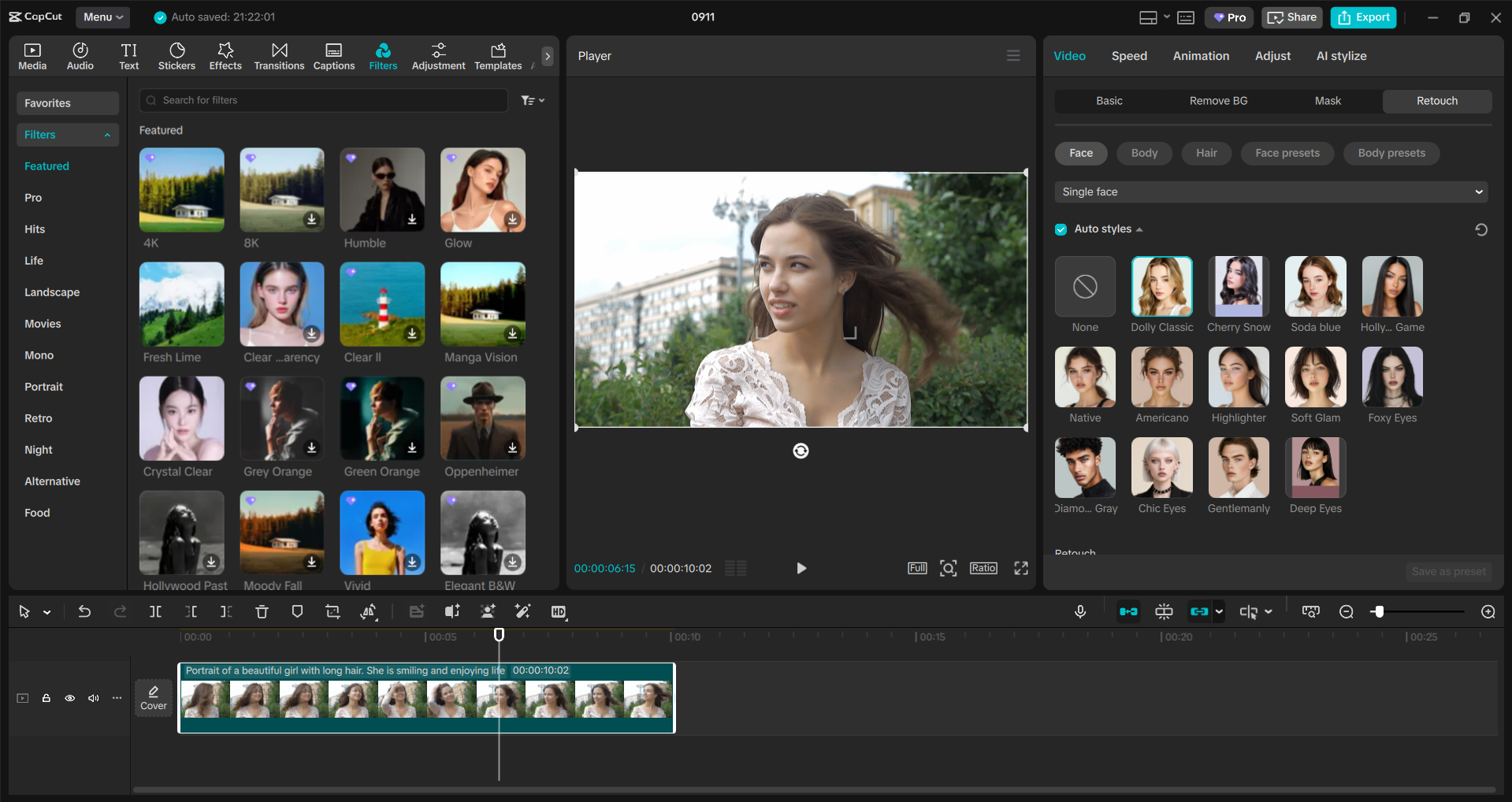 Interface ng CapCut desktop video editor - isa pang tool upang i-edit ang nilalaman ng video