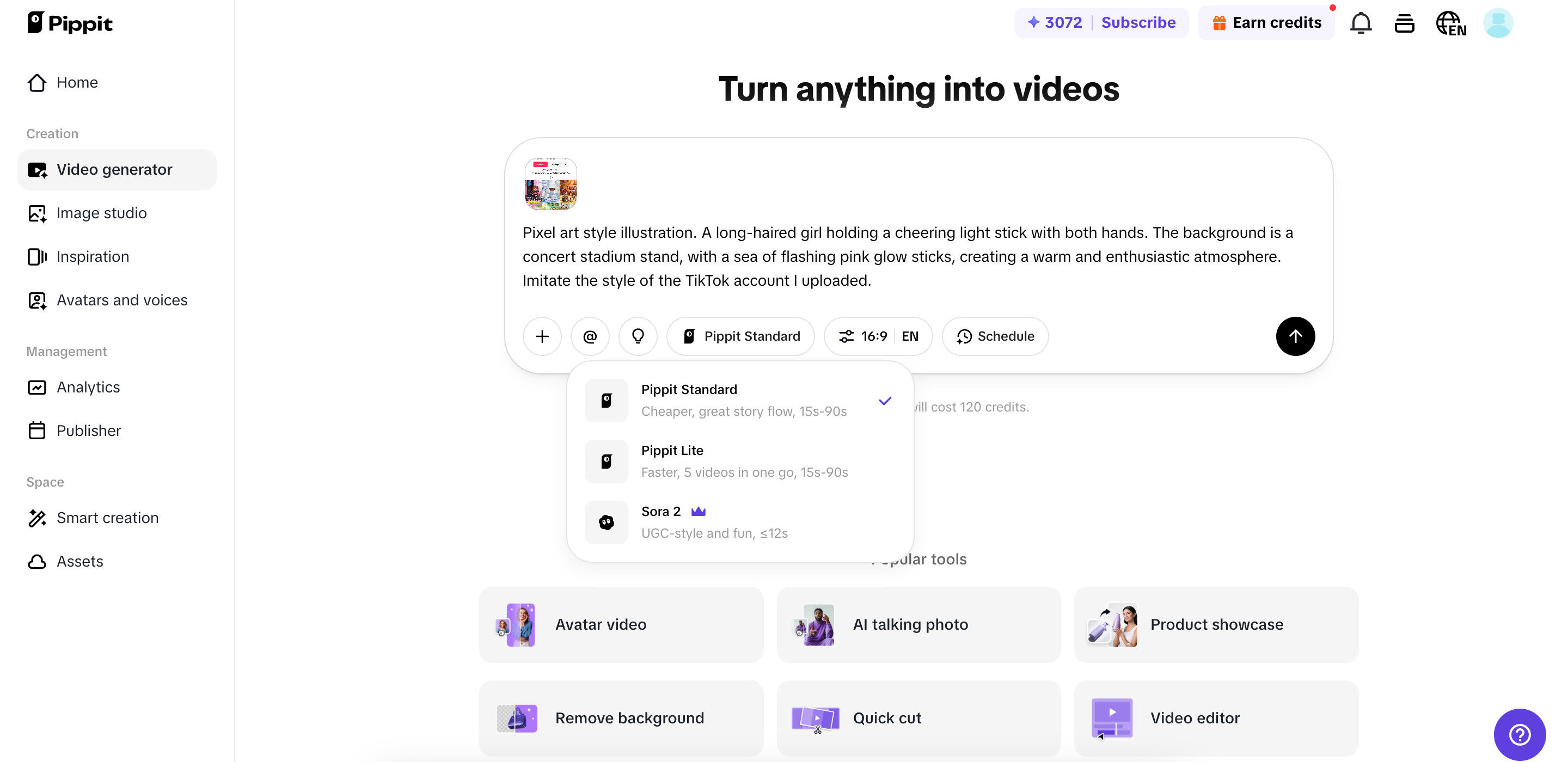 Advanced AI models interface