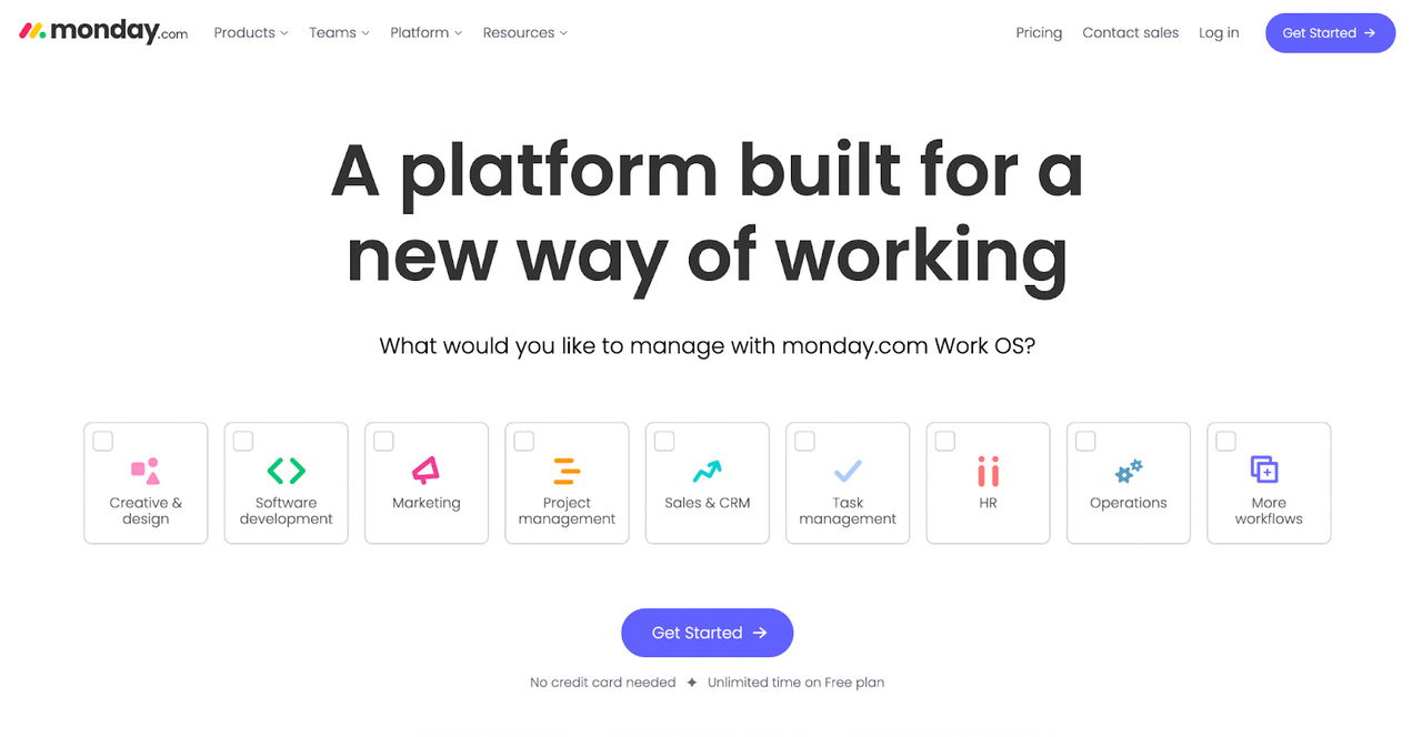 Monday.com interface