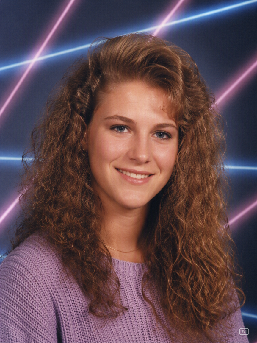 Yearbook photo 90s retro image generated by Pippit