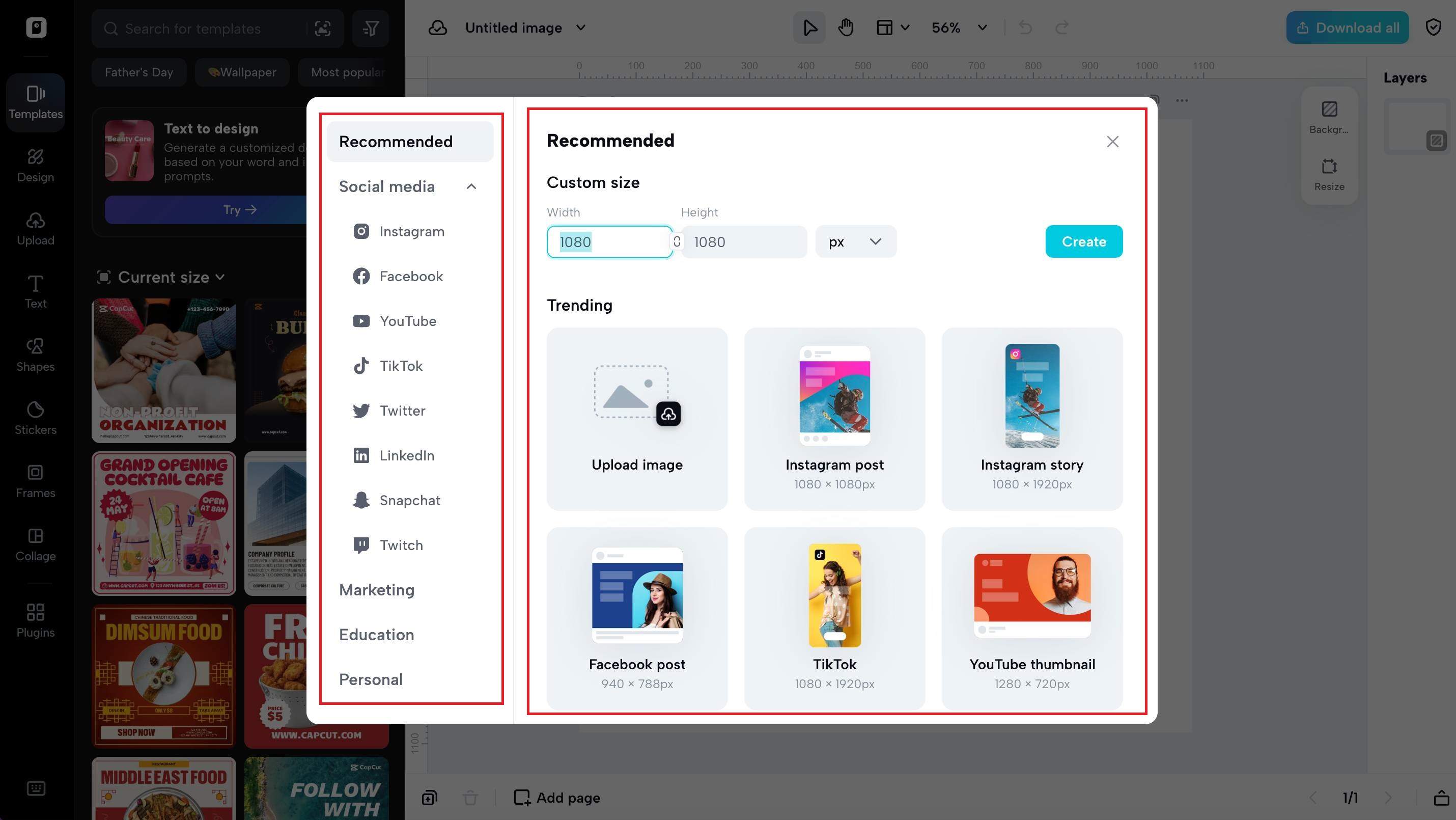 Auto-resizes visuals for each platform