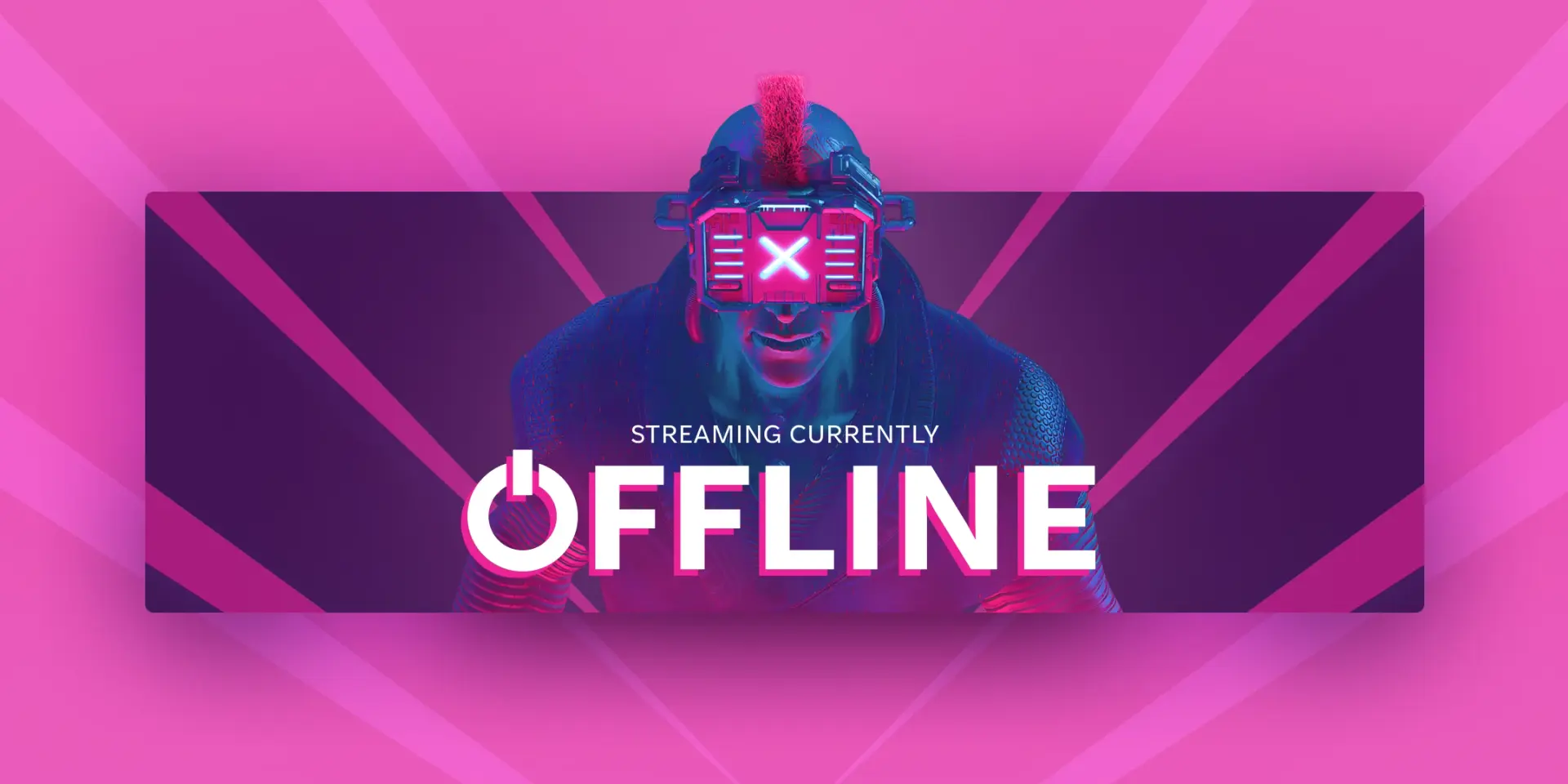 Example of a minimal header Twitch banner template