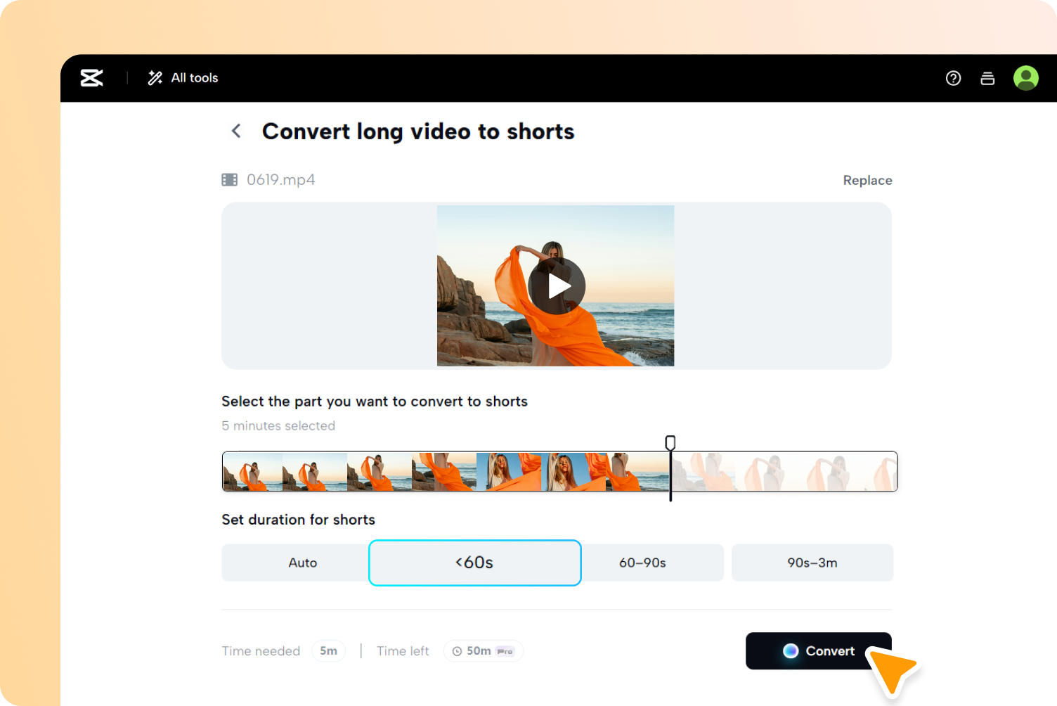 Generate short clips