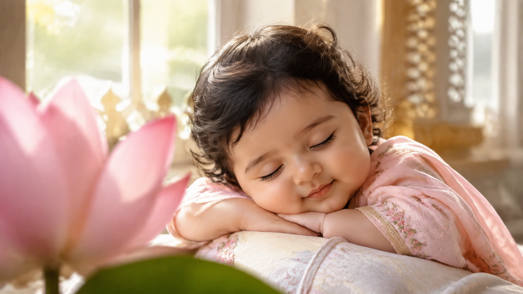 baby radha rani prompt visual — Protect baby privacy
