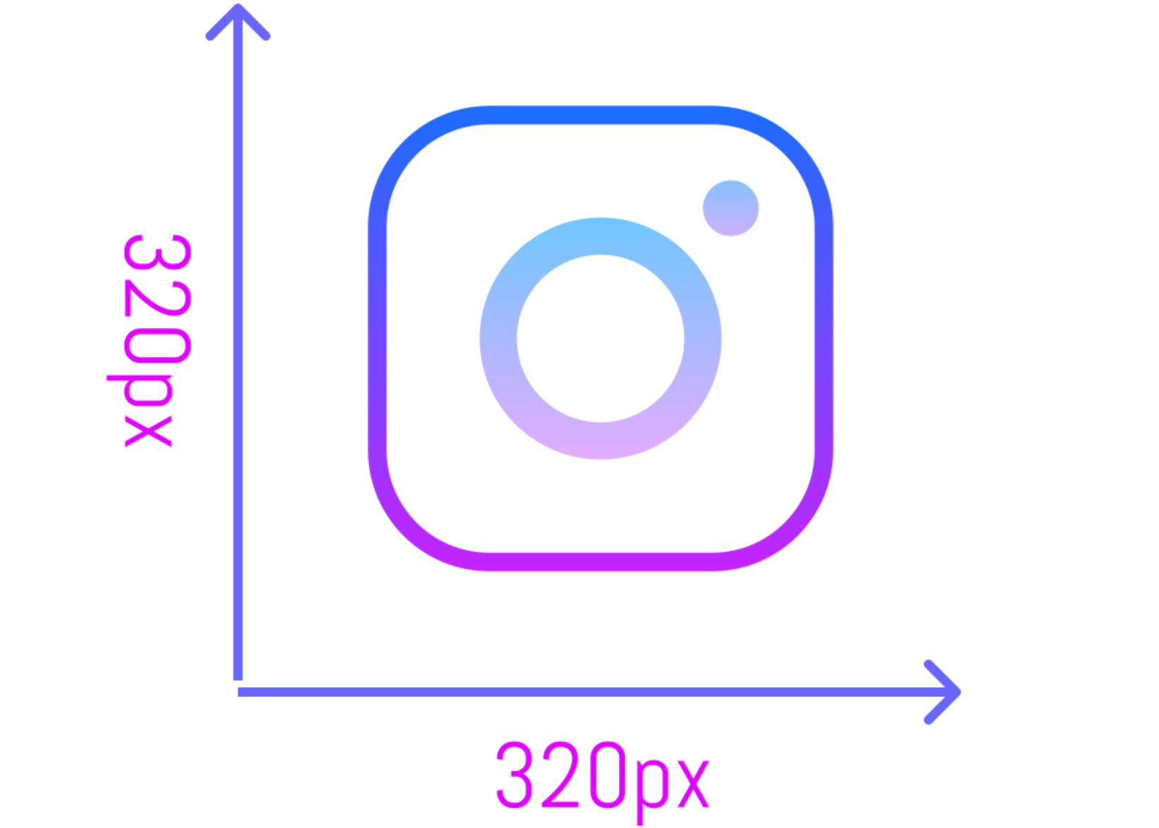 Circular Instagram profile photo 320x320 centered face