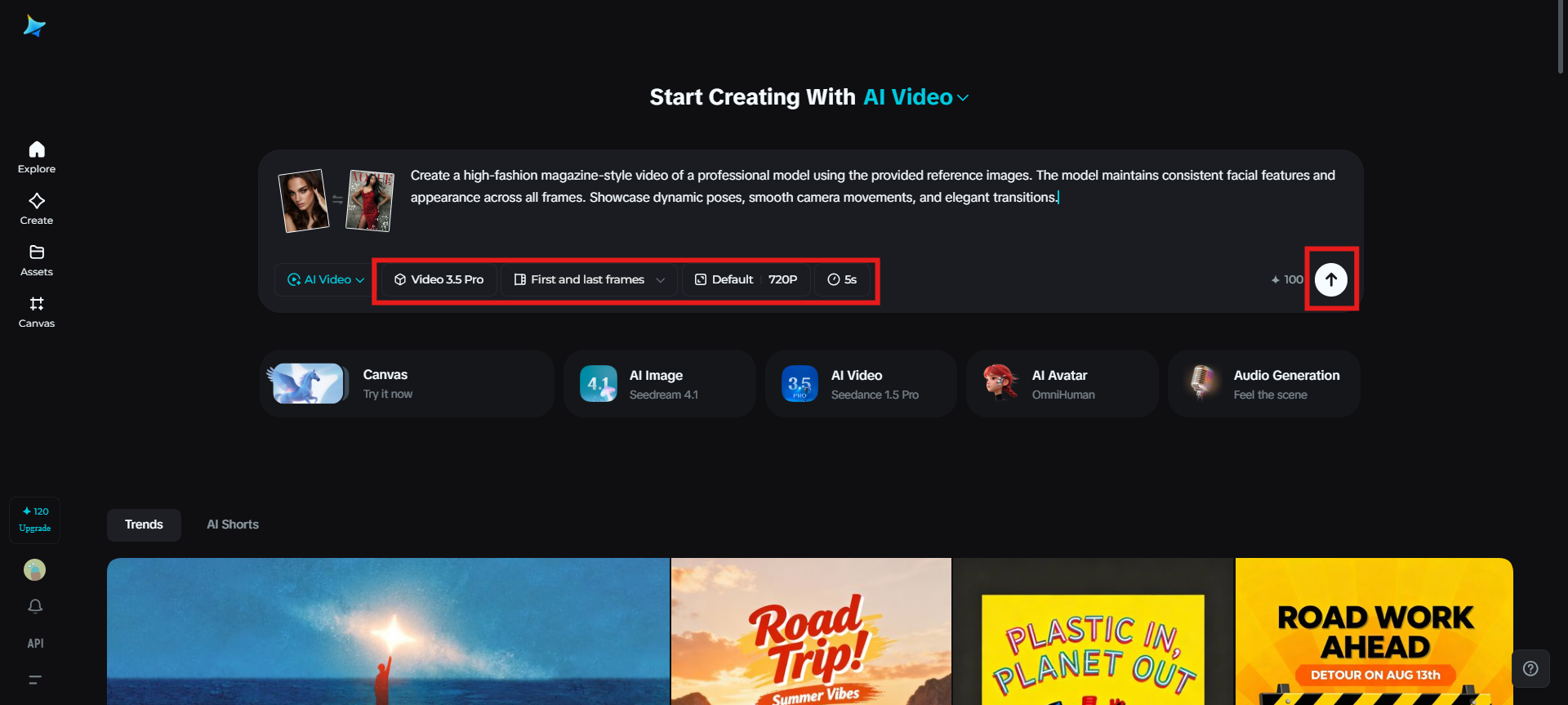 Sesuaikan durasi, resolusi, dan pembuatan video