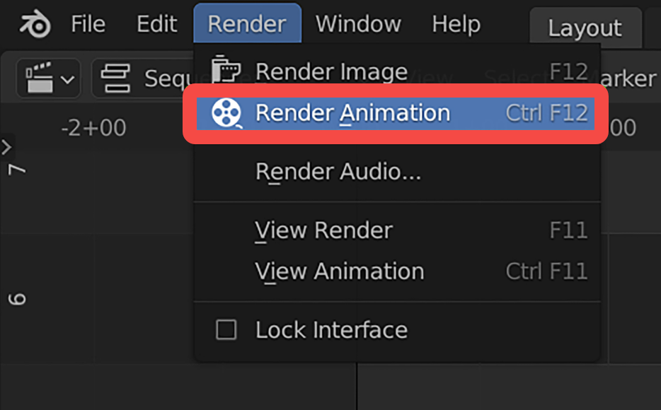 Pag-render ng video sa Blender video editor