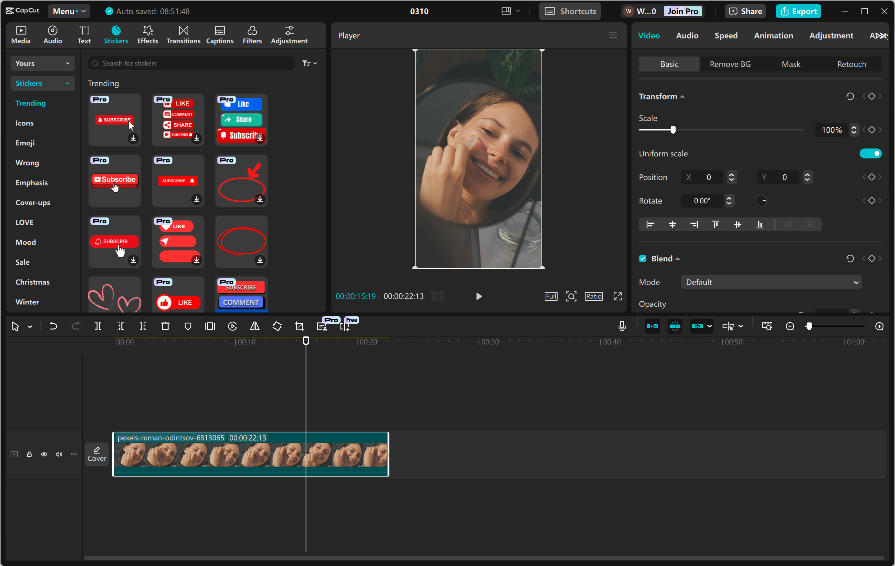 Gränssnitt för CapCut skrivbordsvideoredigerare - det bästa verktyget för att skapa övertygande videor för TikTok