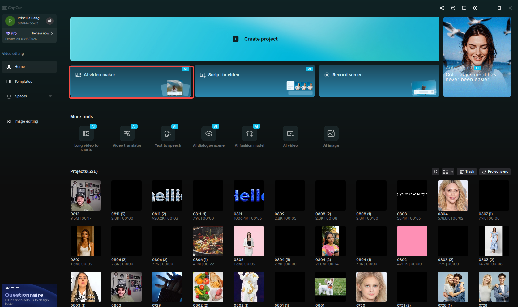 Accede al generador de videos con IA en CapCut