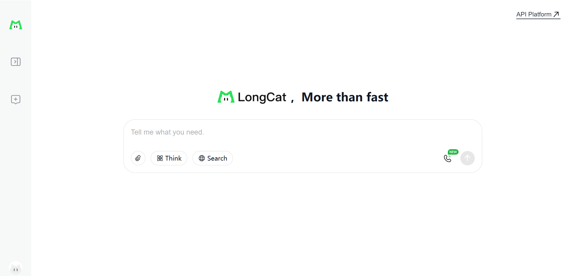 LongCat AI interface displays various features and options.