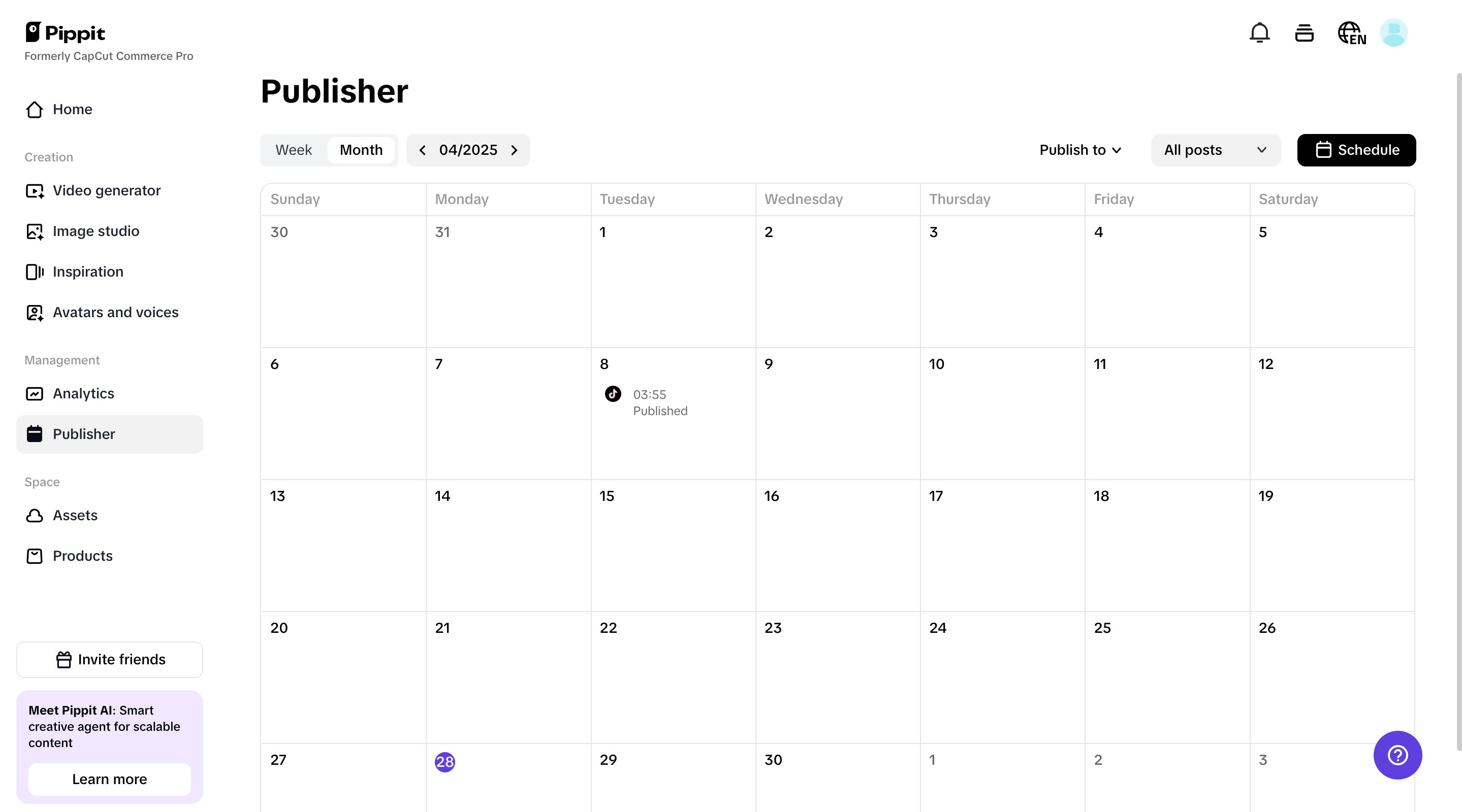 Auto publishing feature