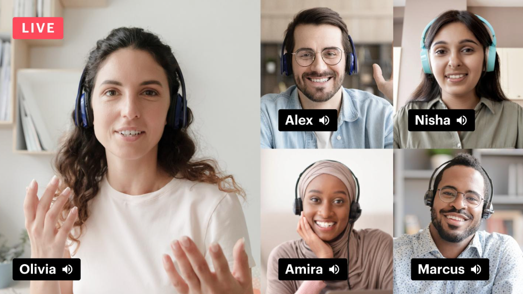 Sessioni di live streaming