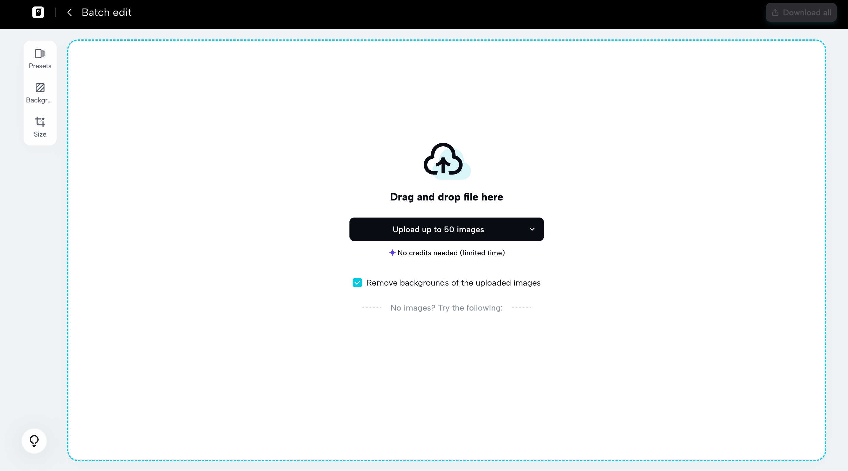 Batch editing image resize