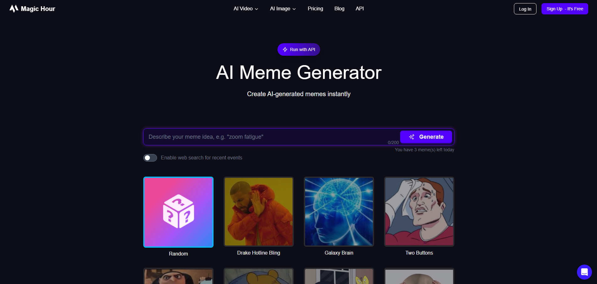 MagicHour's AI meme generator