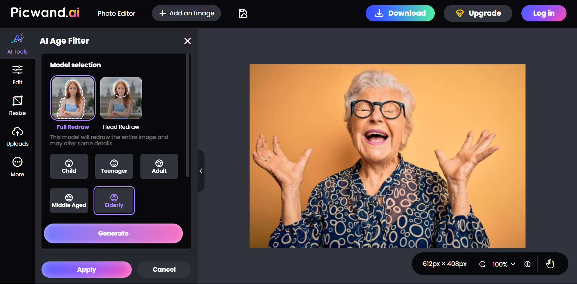 Picwand - free age generator