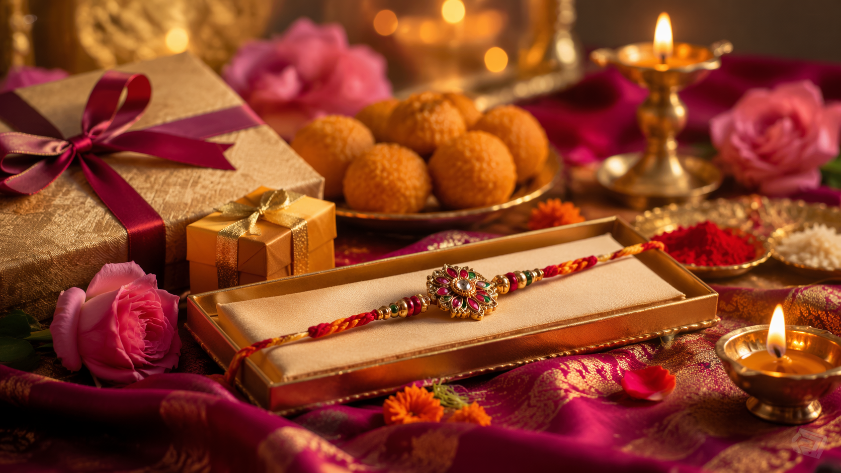 Dreamina Raksha Bandhan AI Fotoaufforderungen Prompt Beispiel 4: Elegantes Celebration Portrait