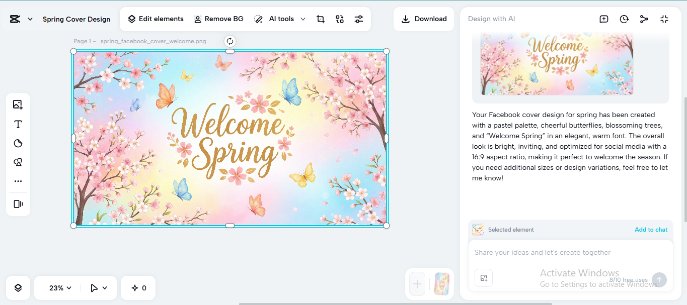 Editing interface of the CapCut desktop video editor