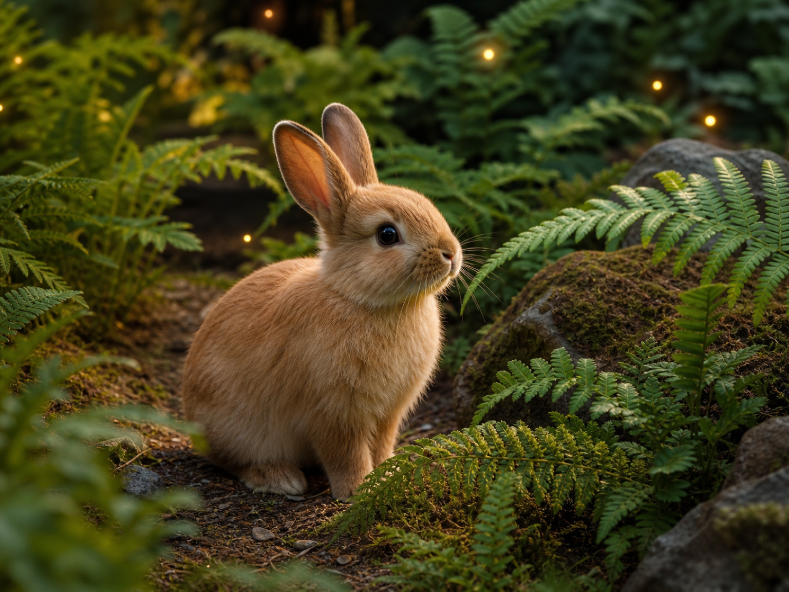 Farn Gartenkaninchen