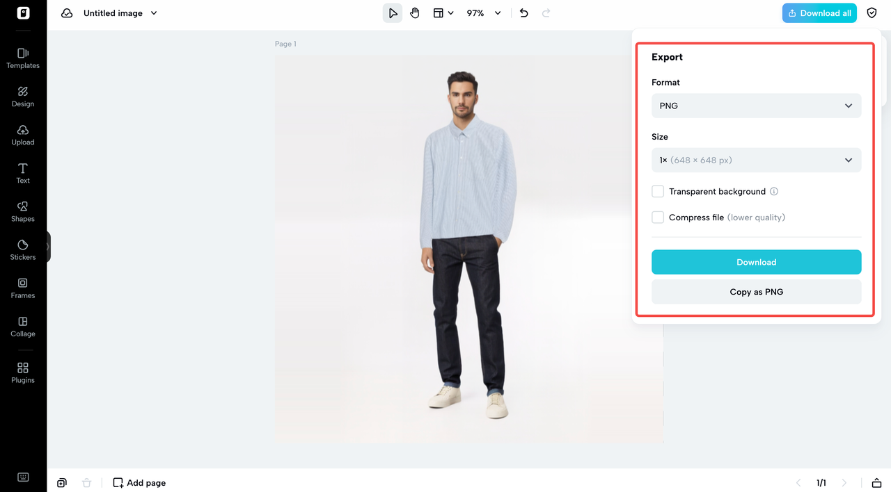 Simplified export process for quick sharing and integration