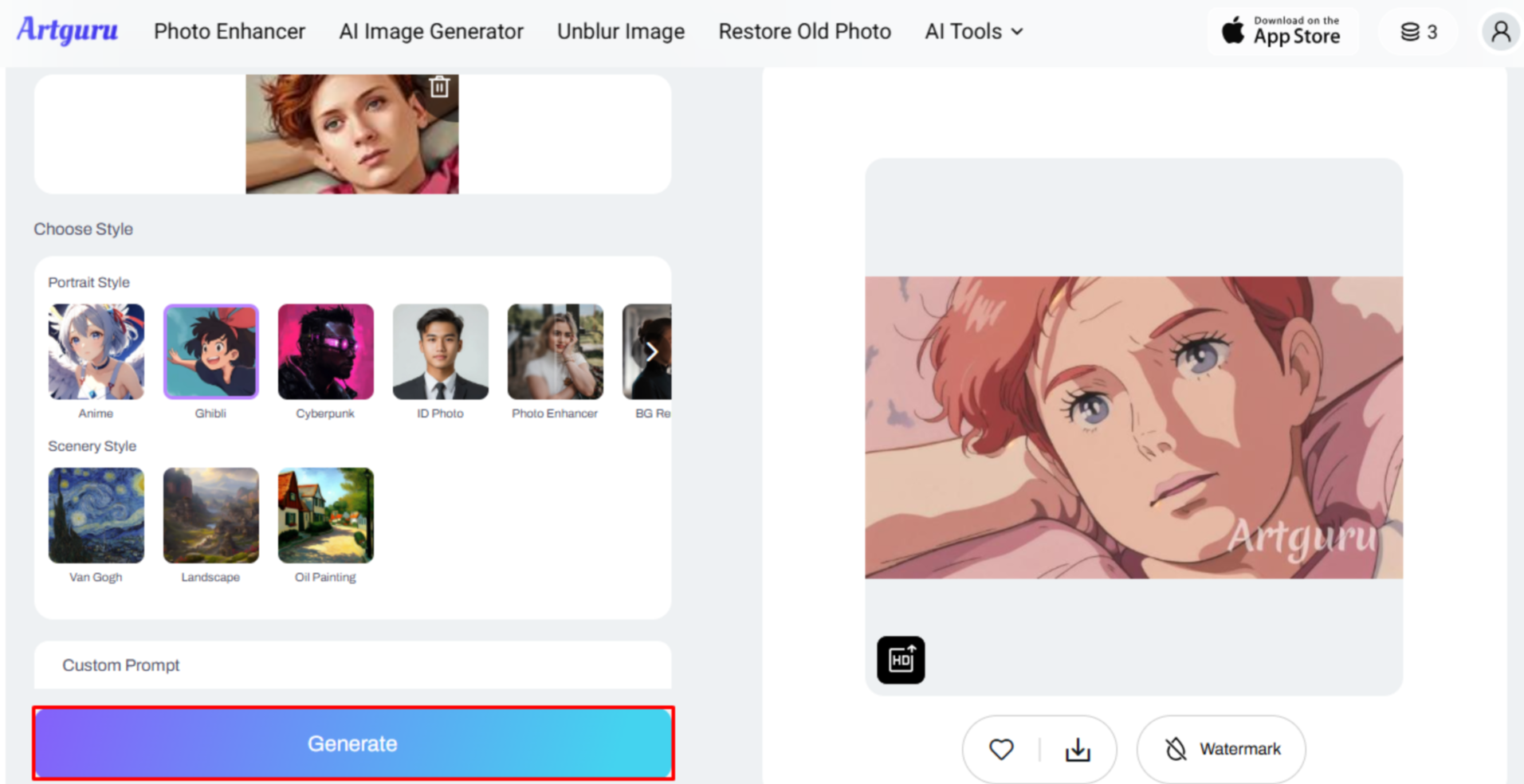 Artguru.AI - nejlepší kreslený editor fotografií