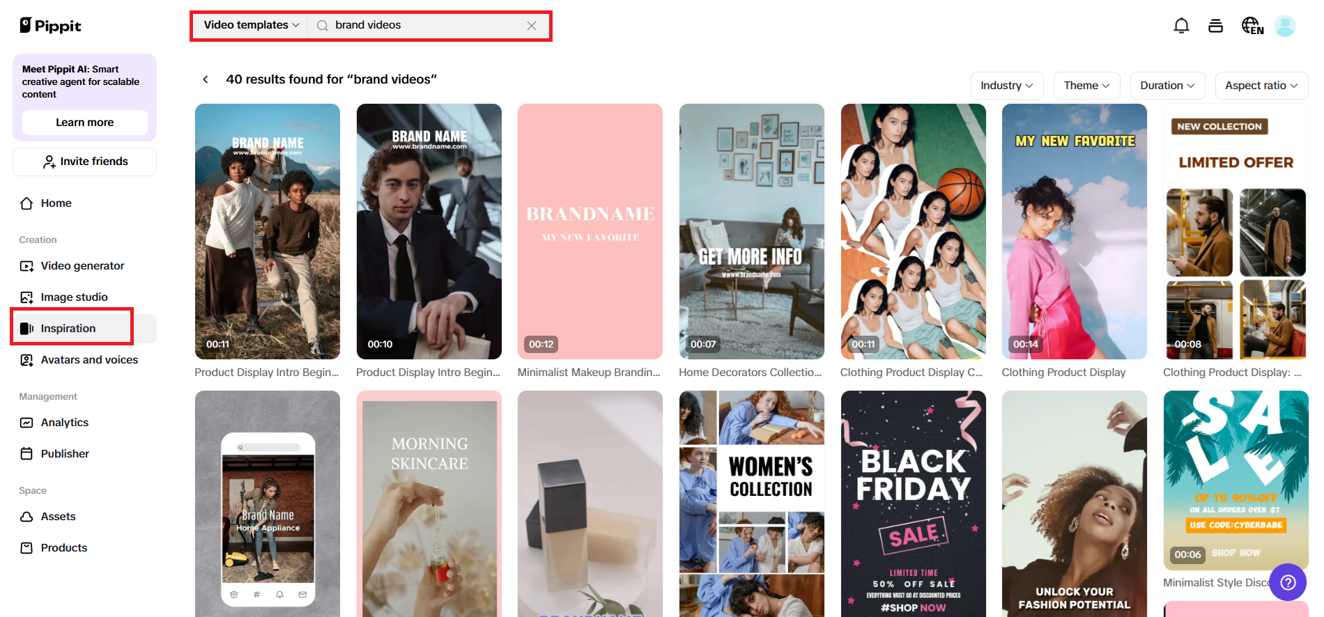 Using templates for creating storytelling videos