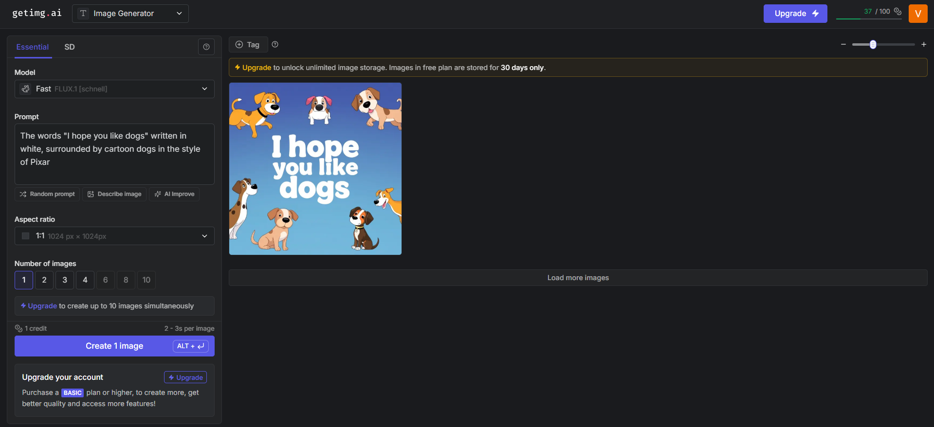 Getimg.AI gerador de imagens