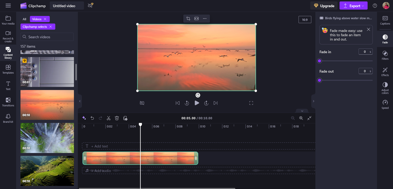 Import your videos to Clipchamp
