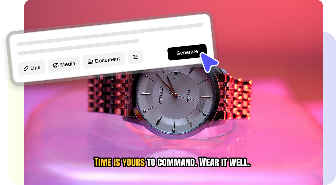 Создание видео из слов в Pippit